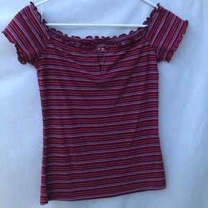Pink/ Purple Strips Tee